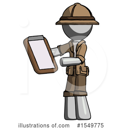 Royalty-Free (RF) Gray Design Mascot Clipart Illustration by Leo Blanchette - Stock Sample #1549775