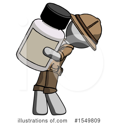 Royalty-Free (RF) Gray Design Mascot Clipart Illustration by Leo Blanchette - Stock Sample #1549809