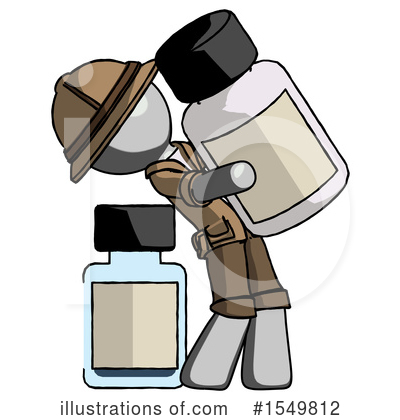 Royalty-Free (RF) Gray Design Mascot Clipart Illustration by Leo Blanchette - Stock Sample #1549812