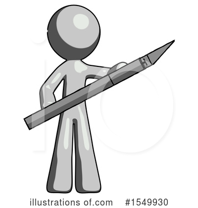 Royalty-Free (RF) Gray Design Mascot Clipart Illustration by Leo Blanchette - Stock Sample #1549930