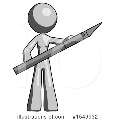 Royalty-Free (RF) Gray Design Mascot Clipart Illustration by Leo Blanchette - Stock Sample #1549932