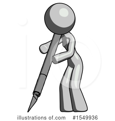 Royalty-Free (RF) Gray Design Mascot Clipart Illustration by Leo Blanchette - Stock Sample #1549936