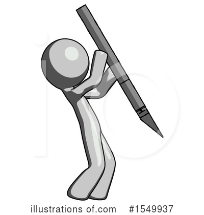 Royalty-Free (RF) Gray Design Mascot Clipart Illustration by Leo Blanchette - Stock Sample #1549937