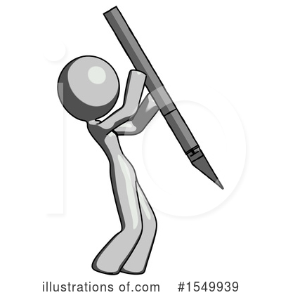 Royalty-Free (RF) Gray Design Mascot Clipart Illustration by Leo Blanchette - Stock Sample #1549939