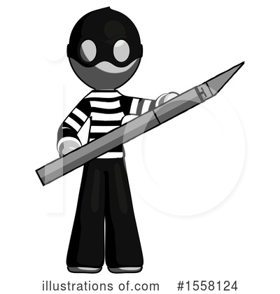 Royalty-Free (RF) Gray Design Mascot Clipart Illustration by Leo Blanchette - Stock Sample #1558124