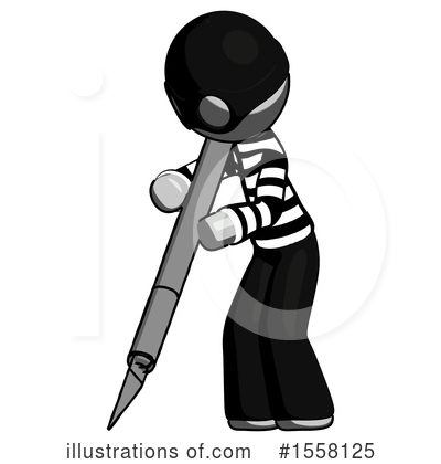 Royalty-Free (RF) Gray Design Mascot Clipart Illustration by Leo Blanchette - Stock Sample #1558125