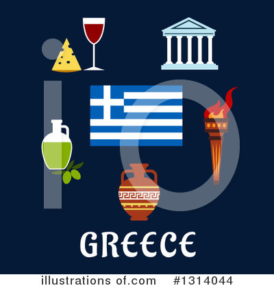 Greek Flag Clipart #1314044 by Vector Tradition SM