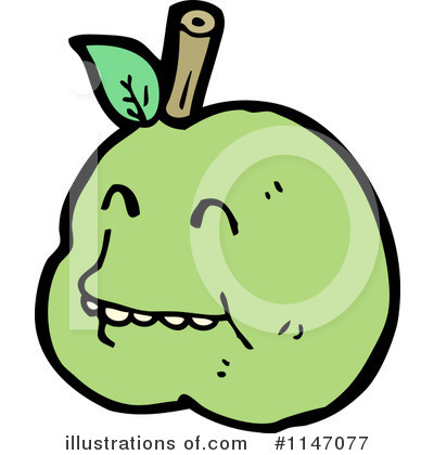 Royalty-Free (RF) Green Apple Clipart Illustration by lineartestpilot - Stock Sample #1147077