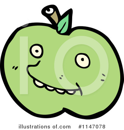Royalty-Free (RF) Green Apple Clipart Illustration by lineartestpilot - Stock Sample #1147078