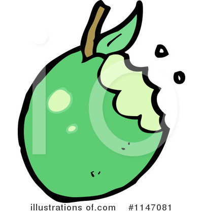 Royalty-Free (RF) Green Apple Clipart Illustration by lineartestpilot - Stock Sample #1147081