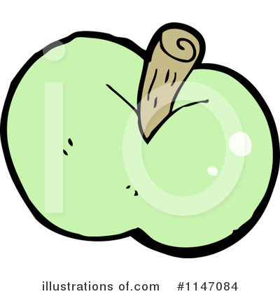 Royalty-Free (RF) Green Apple Clipart Illustration by lineartestpilot - Stock Sample #1147084