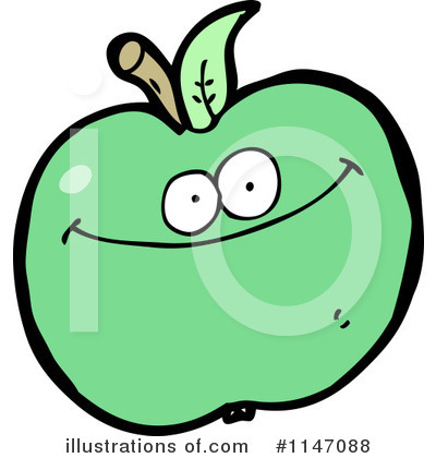 Royalty-Free (RF) Green Apple Clipart Illustration by lineartestpilot - Stock Sample #1147088