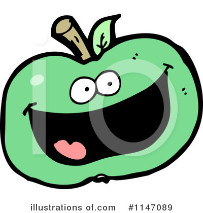 Royalty-Free (RF) Green Apple Clipart Illustration by lineartestpilot - Stock Sample #1147089