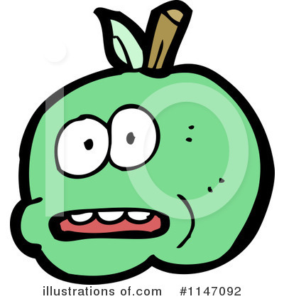 Royalty-Free (RF) Green Apple Clipart Illustration by lineartestpilot - Stock Sample #1147092