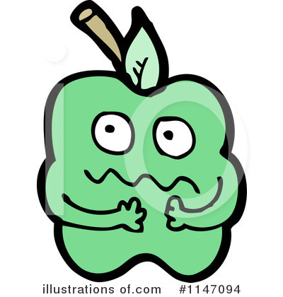 Royalty-Free (RF) Green Apple Clipart Illustration by lineartestpilot - Stock Sample #1147094