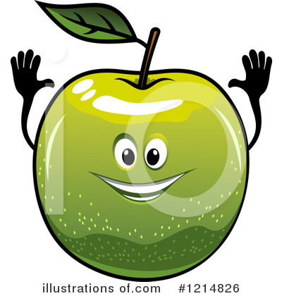 Royalty-Free (RF) Green Apple Clipart Illustration by Vector Tradition SM - Stock Sample #1214826