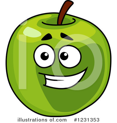 Royalty-Free (RF) Green Apple Clipart Illustration by Vector Tradition SM - Stock Sample #1231353