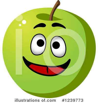 Royalty-Free (RF) Green Apple Clipart Illustration by Vector Tradition SM - Stock Sample #1239773
