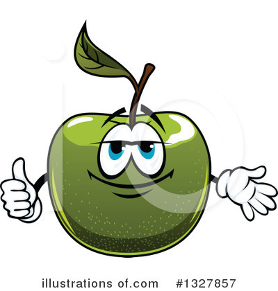 Royalty-Free (RF) Green Apple Clipart Illustration by Vector Tradition SM - Stock Sample #1327857