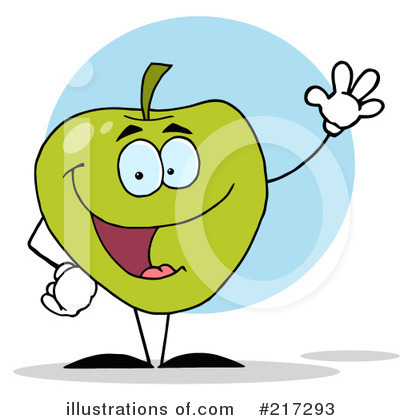 Royalty-Free (RF) Green Apple Clipart Illustration by Hit Toon - Stock Sample #217293
