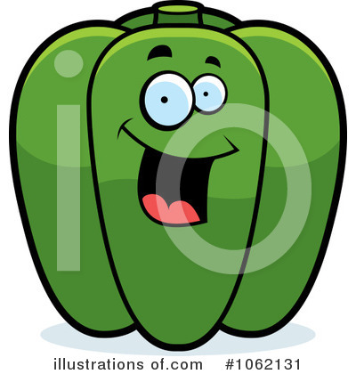 Royalty-Free (RF) Green Bell Pepper Clipart Illustration by Cory Thoman - Stock Sample #1062131
