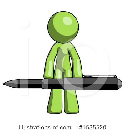 Royalty-Free (RF) Green Design Mascot Clipart Illustration by Leo Blanchette - Stock Sample #1535520