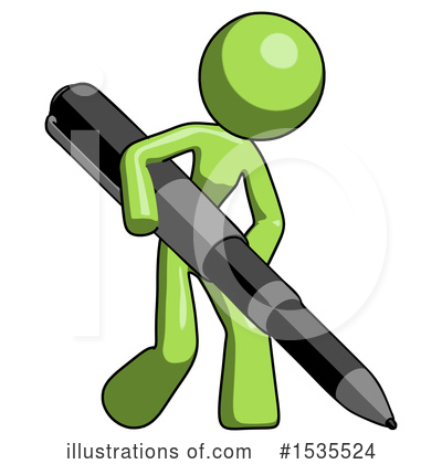 Royalty-Free (RF) Green Design Mascot Clipart Illustration by Leo Blanchette - Stock Sample #1535524