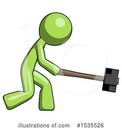 Royalty-Free (RF) Green Design Mascot Clipart Illustration by Leo Blanchette - Stock Sample #1535526