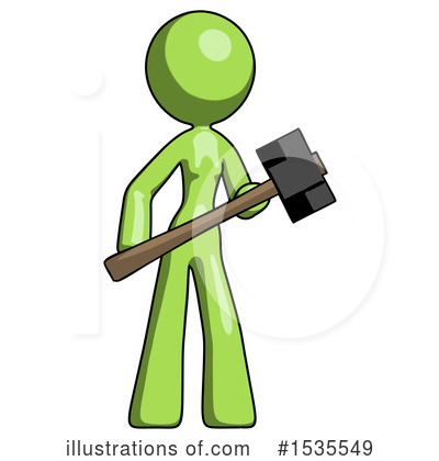 Royalty-Free (RF) Green Design Mascot Clipart Illustration by Leo Blanchette - Stock Sample #1535549