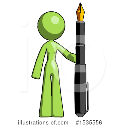 Royalty-Free (RF) Green Design Mascot Clipart Illustration by Leo Blanchette - Stock Sample #1535556