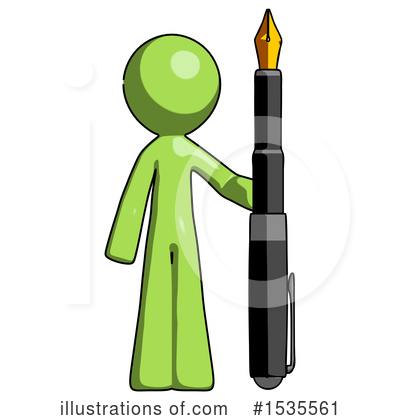 Royalty-Free (RF) Green Design Mascot Clipart Illustration by Leo Blanchette - Stock Sample #1535561
