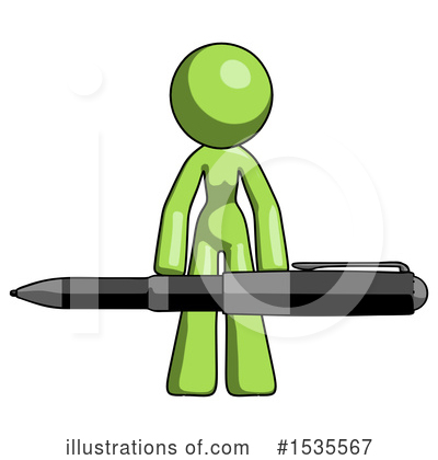 Royalty-Free (RF) Green Design Mascot Clipart Illustration by Leo Blanchette - Stock Sample #1535567