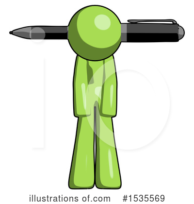 Royalty-Free (RF) Green Design Mascot Clipart Illustration by Leo Blanchette - Stock Sample #1535569