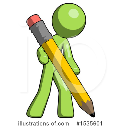 Royalty-Free (RF) Green Design Mascot Clipart Illustration by Leo Blanchette - Stock Sample #1535601