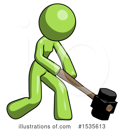 Royalty-Free (RF) Green Design Mascot Clipart Illustration by Leo Blanchette - Stock Sample #1535613