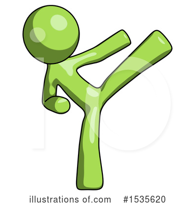 Royalty-Free (RF) Green Design Mascot Clipart Illustration by Leo Blanchette - Stock Sample #1535620