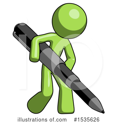 Royalty-Free (RF) Green Design Mascot Clipart Illustration by Leo Blanchette - Stock Sample #1535626