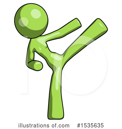 Royalty-Free (RF) Green Design Mascot Clipart Illustration by Leo Blanchette - Stock Sample #1535635