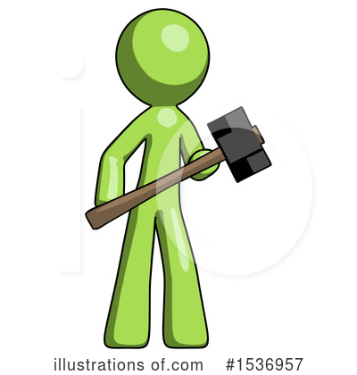 Royalty-Free (RF) Green Design Mascot Clipart Illustration by Leo Blanchette - Stock Sample #1536957
