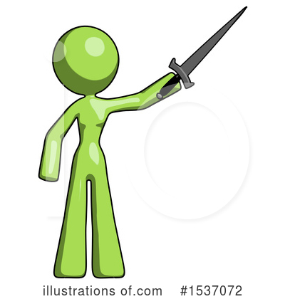 Royalty-Free (RF) Green Design Mascot Clipart Illustration by Leo Blanchette - Stock Sample #1537072