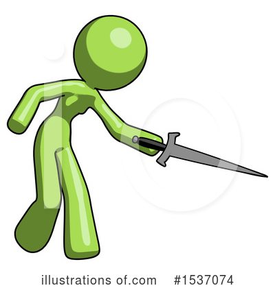 Royalty-Free (RF) Green Design Mascot Clipart Illustration by Leo Blanchette - Stock Sample #1537074