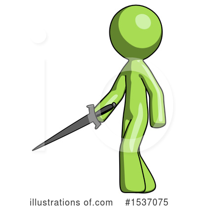 Royalty-Free (RF) Green Design Mascot Clipart Illustration by Leo Blanchette - Stock Sample #1537075
