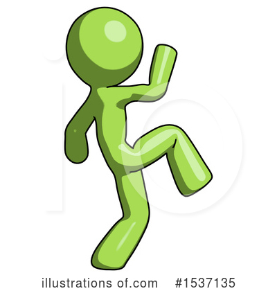 Royalty-Free (RF) Green Design Mascot Clipart Illustration by Leo Blanchette - Stock Sample #1537135