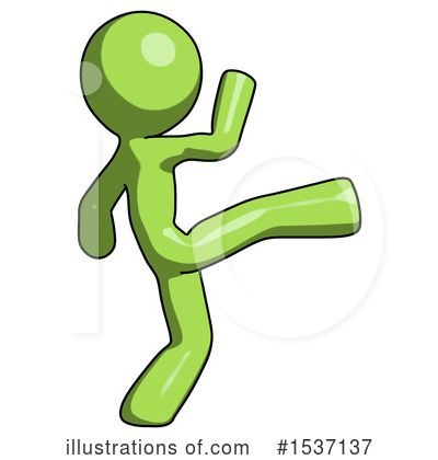 Royalty-Free (RF) Green Design Mascot Clipart Illustration by Leo Blanchette - Stock Sample #1537137
