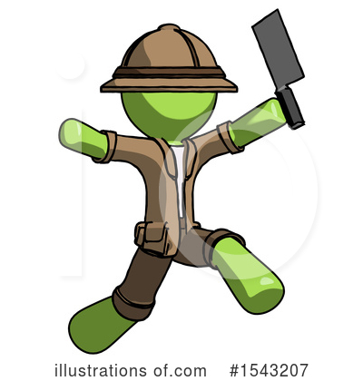 Royalty-Free (RF) Green Design Mascot Clipart Illustration by Leo Blanchette - Stock Sample #1543207