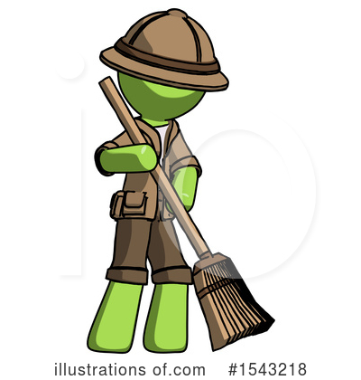 Royalty-Free (RF) Green Design Mascot Clipart Illustration by Leo Blanchette - Stock Sample #1543218