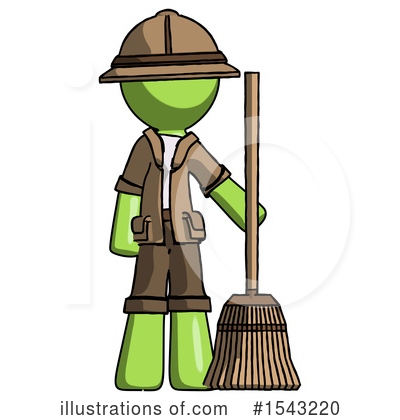 Royalty-Free (RF) Green Design Mascot Clipart Illustration by Leo Blanchette - Stock Sample #1543220