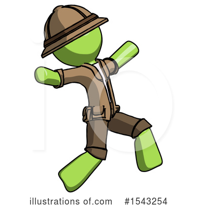 Royalty-Free (RF) Green Design Mascot Clipart Illustration by Leo Blanchette - Stock Sample #1543254