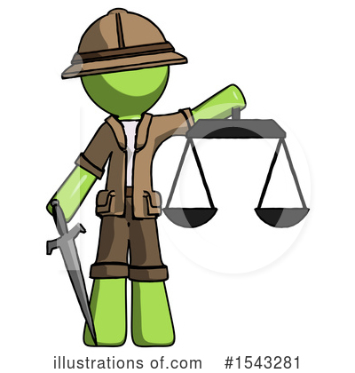 Royalty-Free (RF) Green Design Mascot Clipart Illustration by Leo Blanchette - Stock Sample #1543281