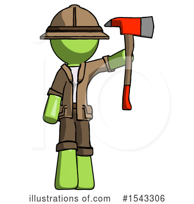 Royalty-Free (RF) Green Design Mascot Clipart Illustration by Leo Blanchette - Stock Sample #1543306